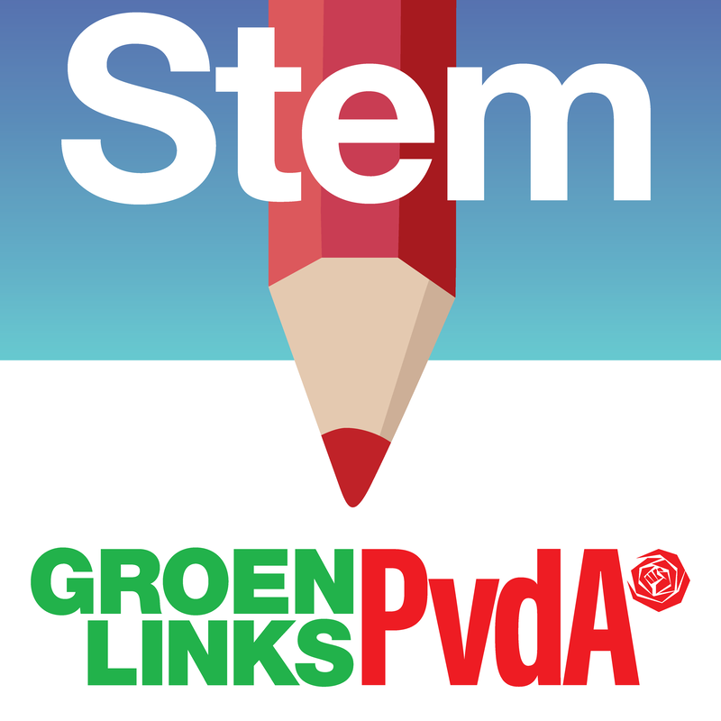 poster met tekst stem groenlinks PvdA