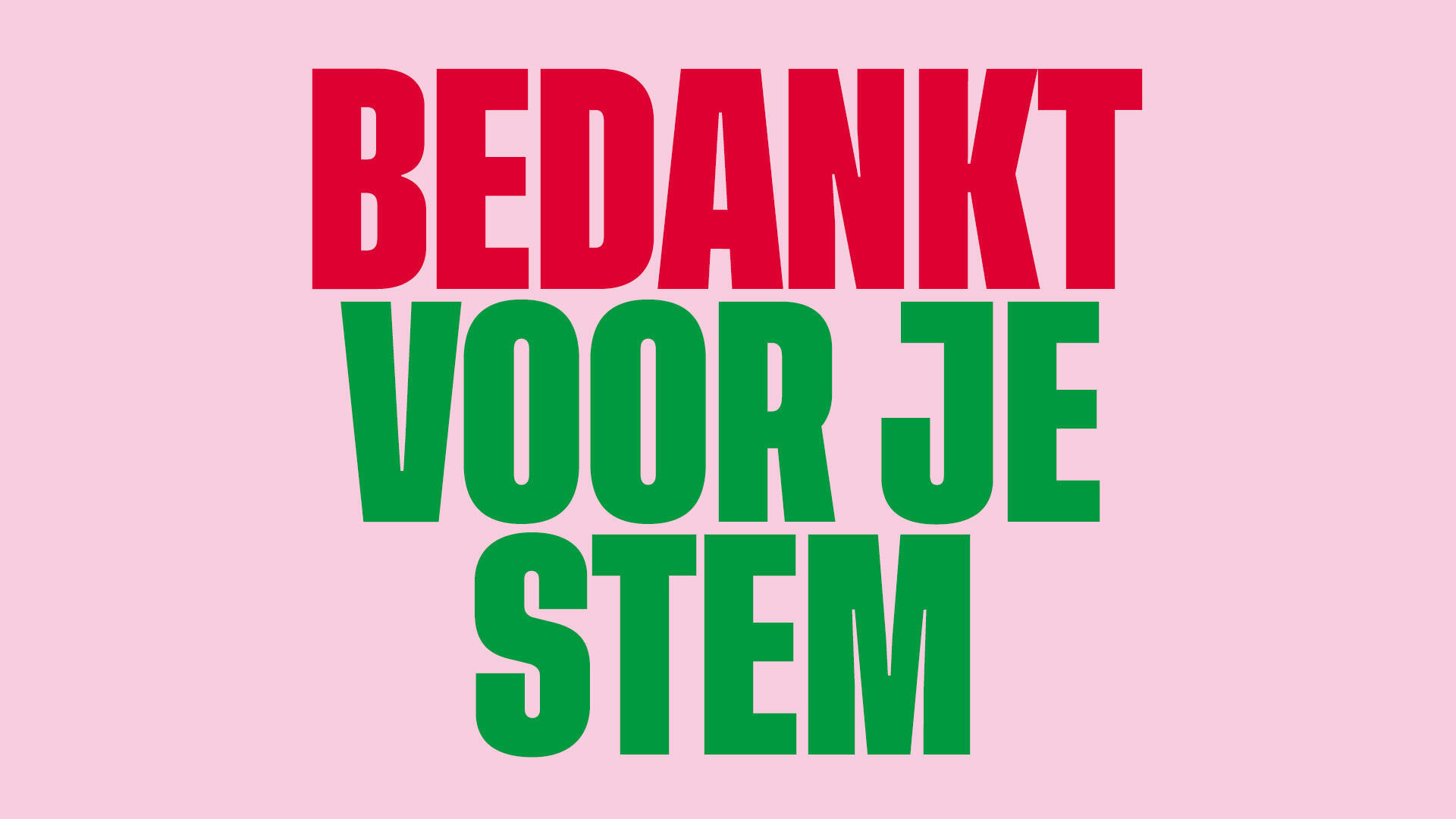 Bedankt