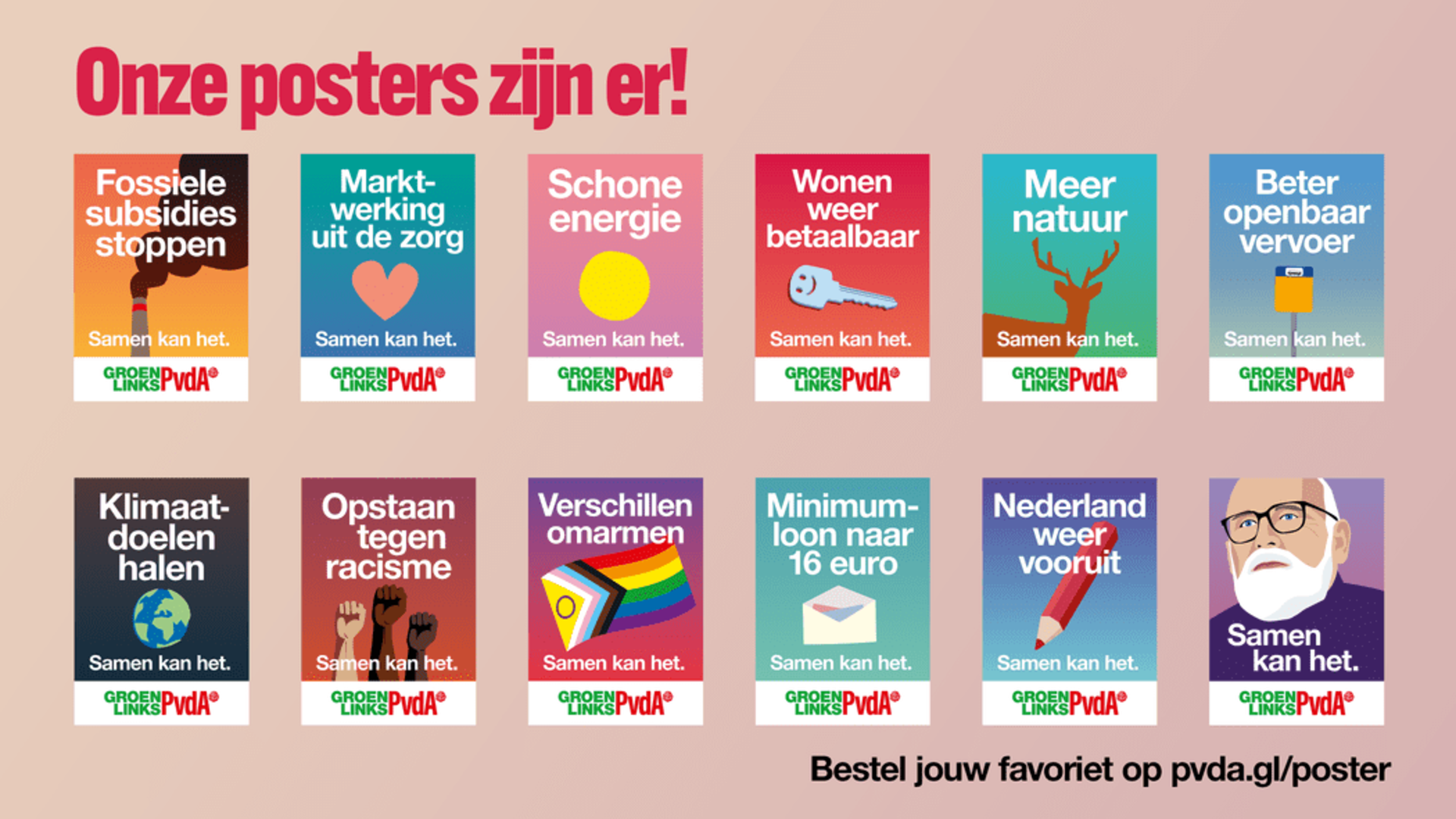 Verkiezingsposters tweede kamerverkiezingen 2023